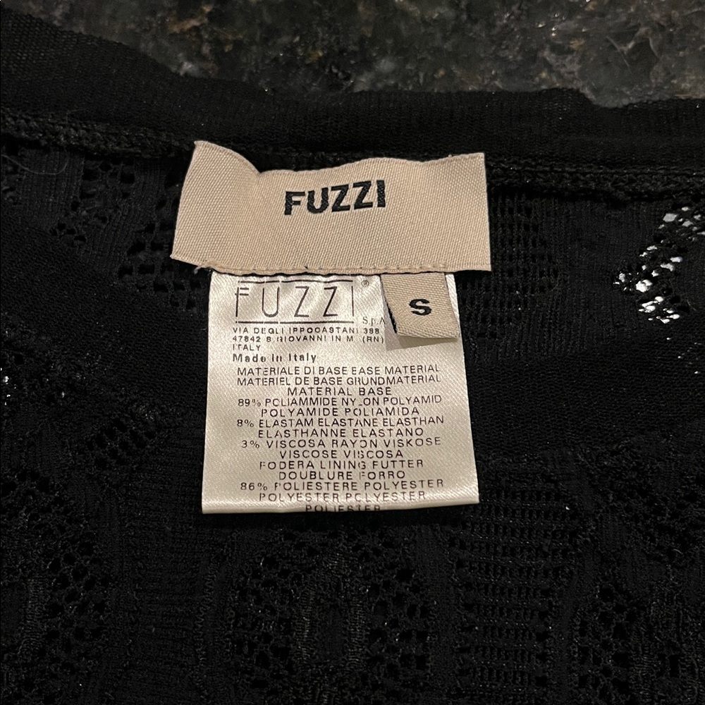 Fuzzi Italy Black Lace Midi Dress Size Small EUC - Picture 6 of 6